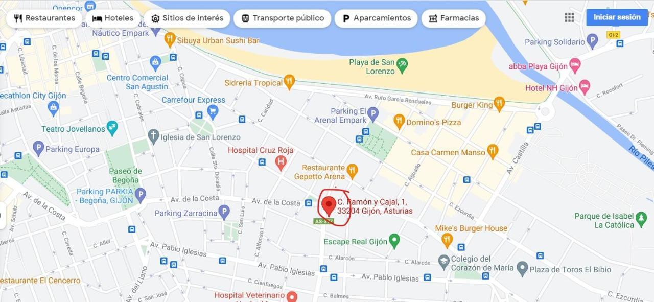 Apto Ramón y Cajal,1- Céntrico y a 200m de Playa San Lorenzo-3hab-Garaje opcional Gijón Esterno foto