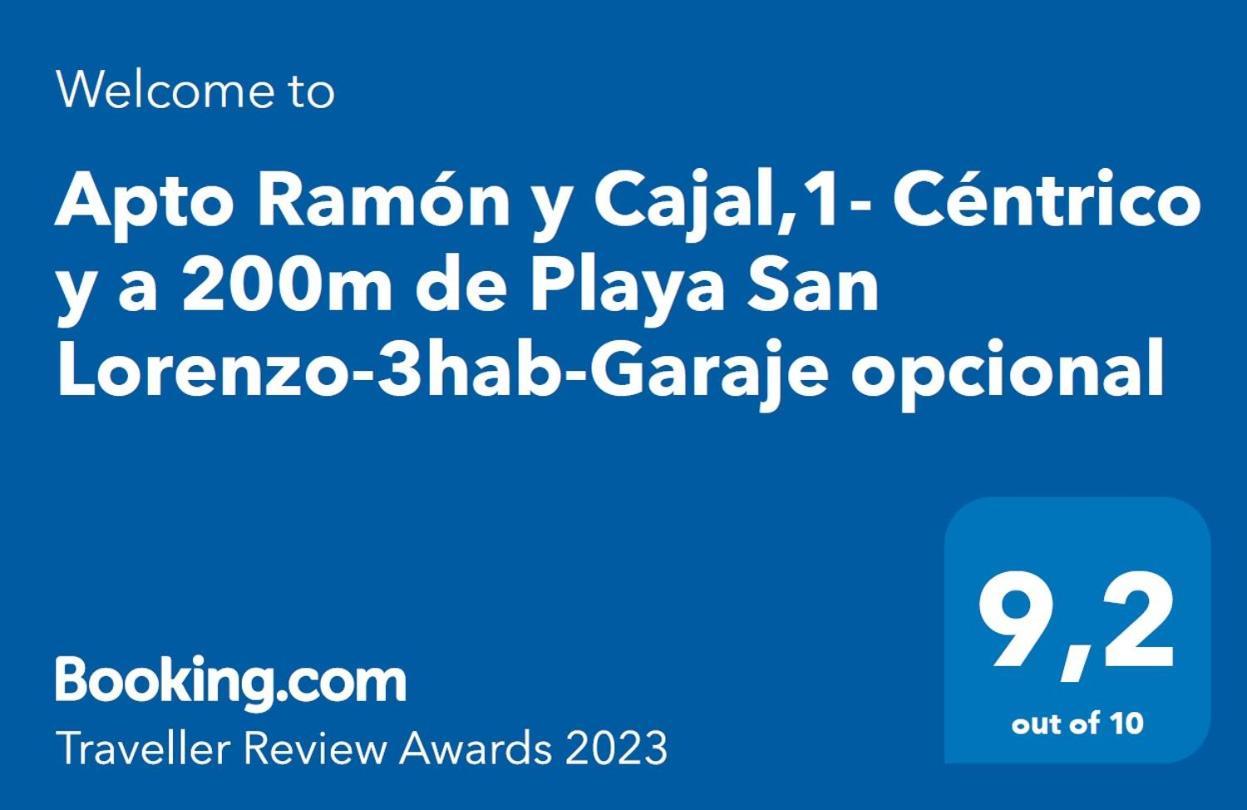 Apto Ramón y Cajal,1- Céntrico y a 200m de Playa San Lorenzo-3hab-Garaje opcional Gijón Esterno foto